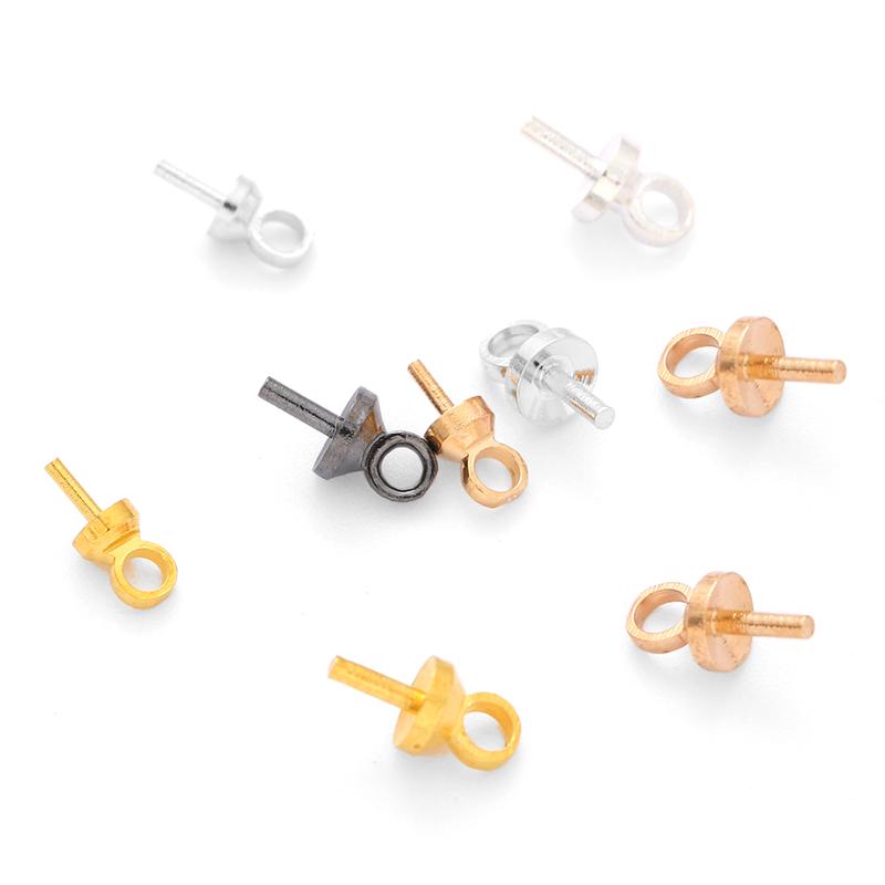 50 шт./пакет, подвесная кепка, гвозди, медный материал, родиевое покрытие, подвеска, изготовление модных ювелирных изделий своими руками, аксессуар