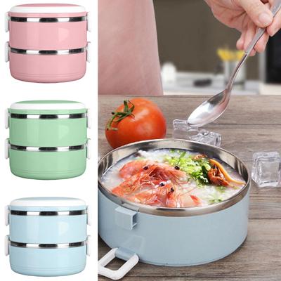 Термальный ланч-бокс Bento Box Портативный изолированный контейнер для ланча Штабелируемый герметичный пищевой контейнер из нержавеющей стали