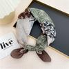 Cotton And Linen Small Square Scarf Silk Scarf Women'S Spring And Autumn New Style Artistic And Versatile Fashionable Temperament Headband Scarf