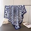 Artistic Burst Imitation Silk High-End Printing Large Square Scarf Silk Scarf Shawl Headscarf Neck Protection Scarf Decorative Scarf