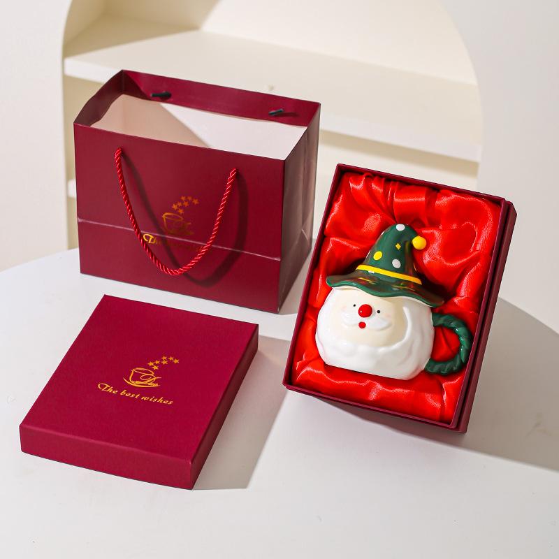 Керамическая кружка в форме Санта-Клауса, чашка для воды, чашка для друзей и девушки, рождественский подарок, кофейная чашка