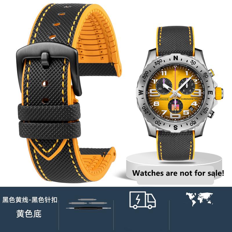 20 мм 21 мм 22 мм 23 мм 24 мм Унисекс Высококачественный нейлоновый ремешок с резиновой нижней частью Водонепроницаемый ремешок для часов для любой марки часов Мужской браслет