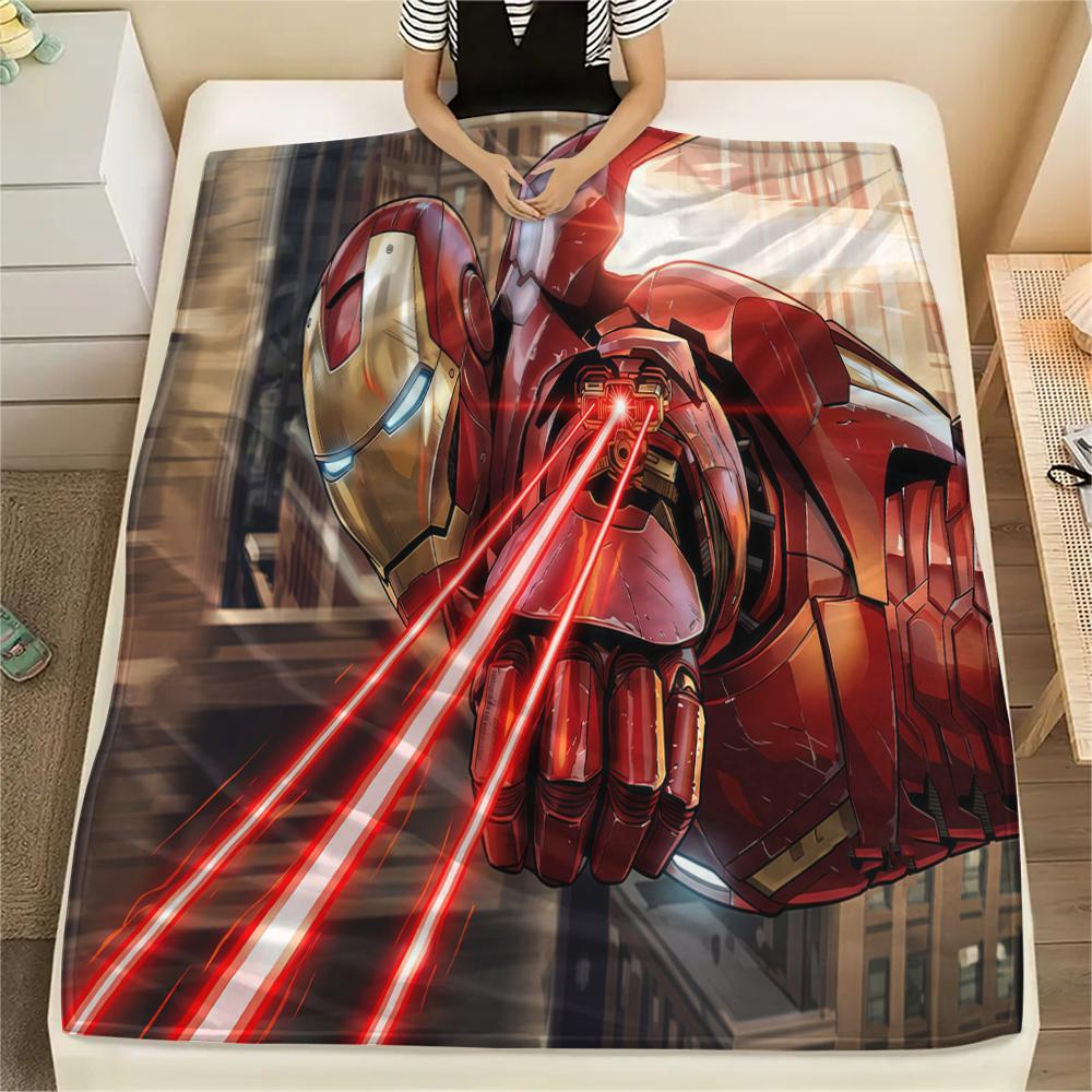 Marvel Poster Soft Flannel Blanket, Print for Bedrooms Sofas Beds, Suitable for Travel Picnic -HYQ39