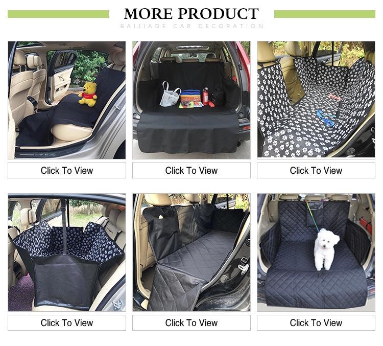 Waterproof Dog Car Seat Mat with Zipper - Pet Back Seat Cushion