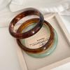 Minimalist Resin Bangles Geometric Retro Hand Ring Unique Chunky Bracelets  Girls Gift