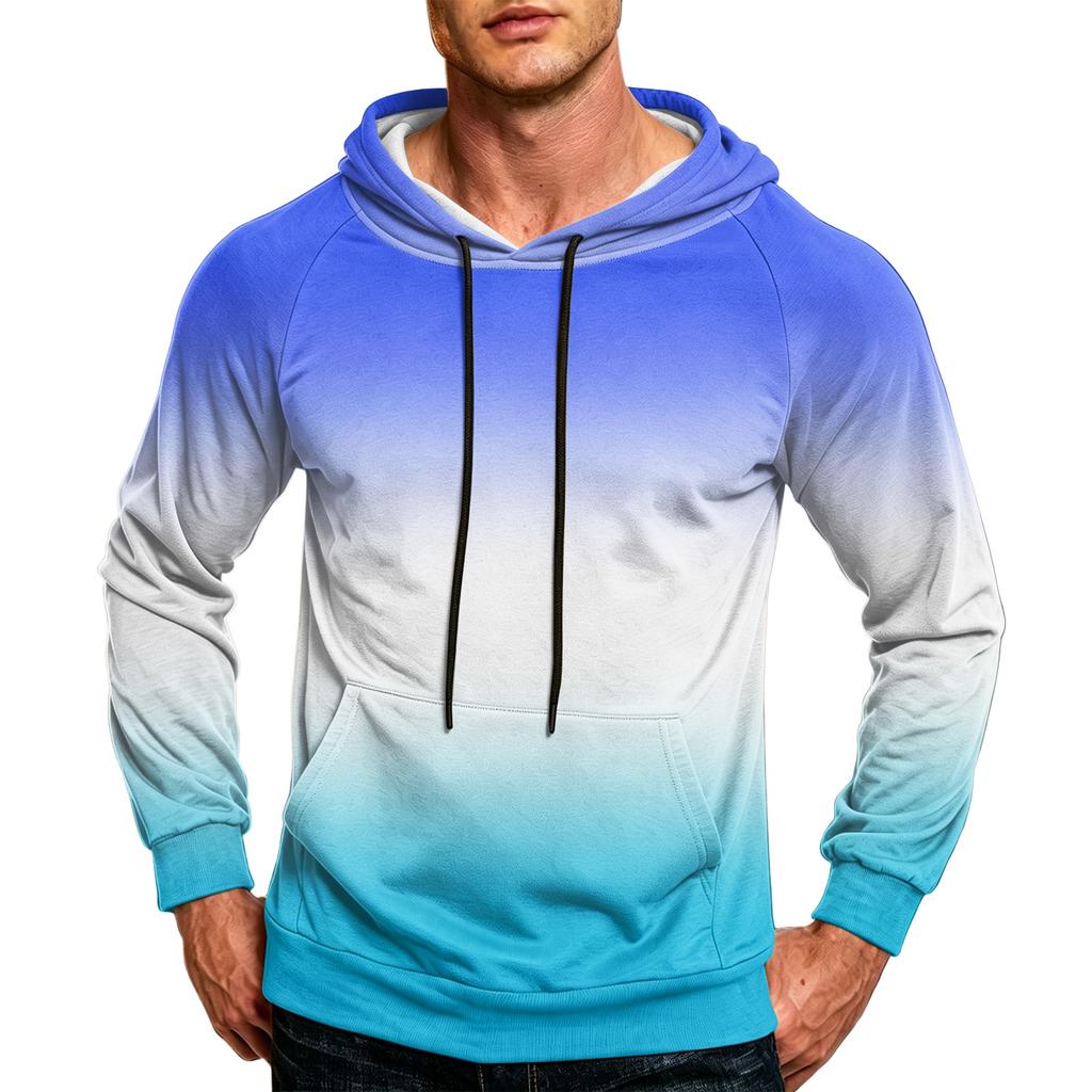 Men's Loose Fit Casual Hoodie with Pocket and Drawstring