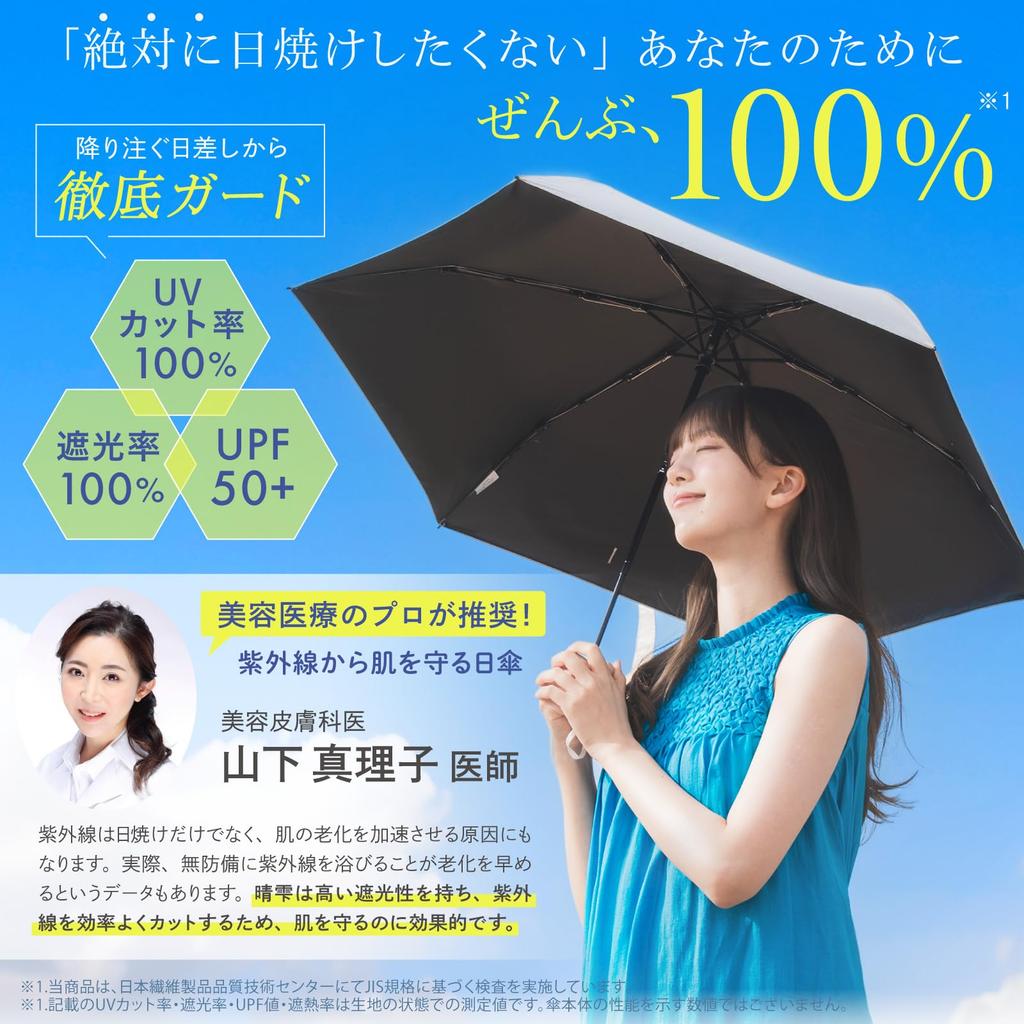 На Hare Shizuku складной полный УФ ультра автоматический открывающийся и безопасный замок для солнечного и дождливого складного ультра для воды чехол для зонта белый