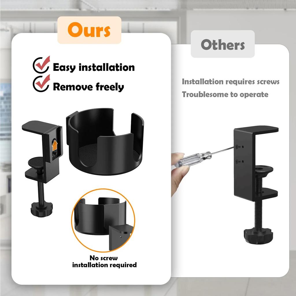 Настольный держатель для чашки, универсальная регулируемая модернизированная подставка с зажимом для кофейных кружек, бутылок с водой