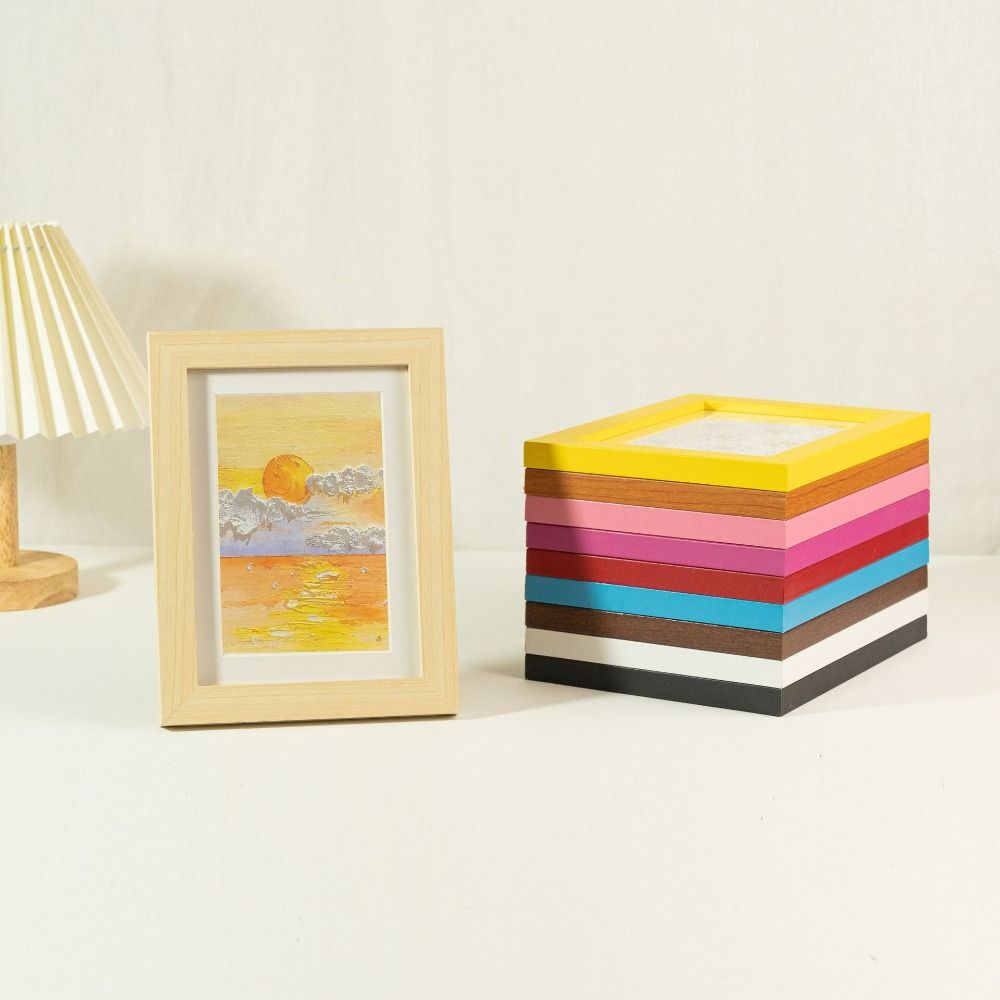 Simple Colorful Photo Frame Multi Size Drawings Picture Frame Handcraft DIY Display Holders Decoration
