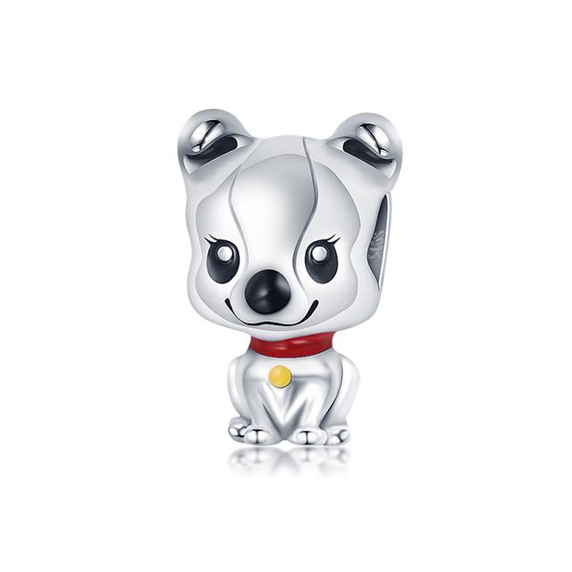 Стерлингового серебра 925 пробы, сердце, лапа животного, прозрачная снежинка, сверкающая корона, подвеска в виде тыквы, подходит для оригинального модного браслета