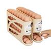 Egg Storage Container Rolling Design Refrigerator Kitchen Egg Holder Stackable Space Saving Egg Organizer for Fresh Egg Storage