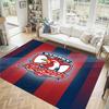 Sydney Roosters Design Crystal Velvet Carpet Cozy Non?Slip Printed Rug For Bedroom Living Room Entrance
