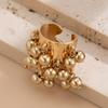 Colored Open Finger Ring Beads Ball Fashion Ring Exaggerated Small Ball Ring