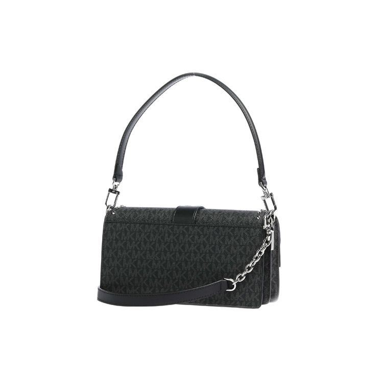 Michael Kors MK Greenwich Сумка через плечо женская с заклепками и логотипом из кожи Черная 30H1SGRL2B-001