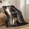 Lion Cross Religious Blanket  Printed Blanket for Living Room Bed Couch lunch break Soft Cozy Blanket for Friend's festival Gift