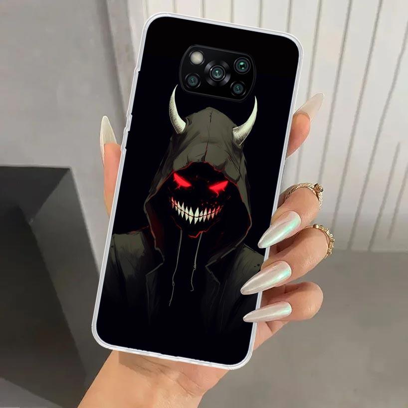 Чехол для телефона Аниме Плохой Парень Дьявол для Xiaomi Poco X5 X6 X7 Pro F7 Ultra M7 Redmi 15 15C 13 13C 12 12C 10 10A 10C 9 9A 9C 9T Оболочка P