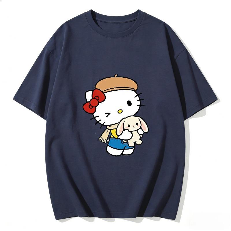Womens Cartoon Printed Short Sleeve Cotton Women Tshirt 21st Century Style 2026 Summer Y2K Top Casual Fashion Womens Tshirt