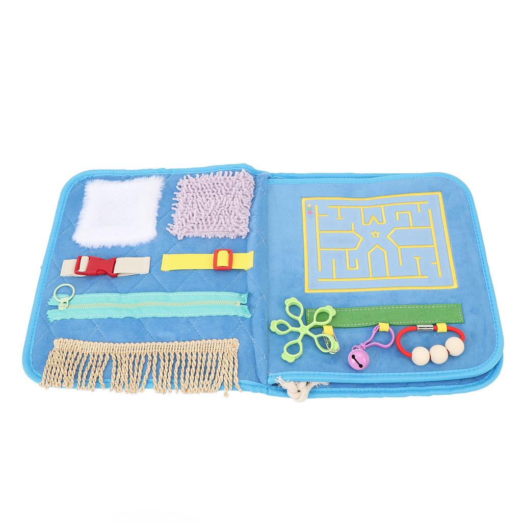 Sensory Blanket Polyester Beech Wood Improve Hand Skills Activities Pad Blanket for Senior Elderly