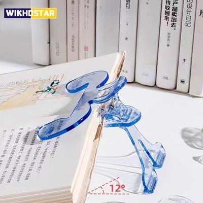 Прозрачный пластиковый зажим для книг с подставкой, помощь для чтения, фиксированный держатель для книг, папка, скрепки для бумаги, закладки, канцелярские товары, школьные принадлежности
