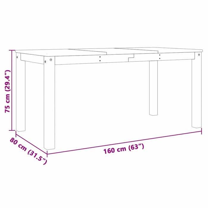 VidaXL Ensemble à manger Panama 4 pcs gris bois de pin massif, ensemble de table à manger, table et chaises de cuisine, 3345177