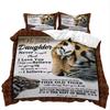 Letter Duvet Cover Abstract Word Print Wild Animal Theme The Meaningful Gift for Family and Friend Bedroom Decoration Queen Size