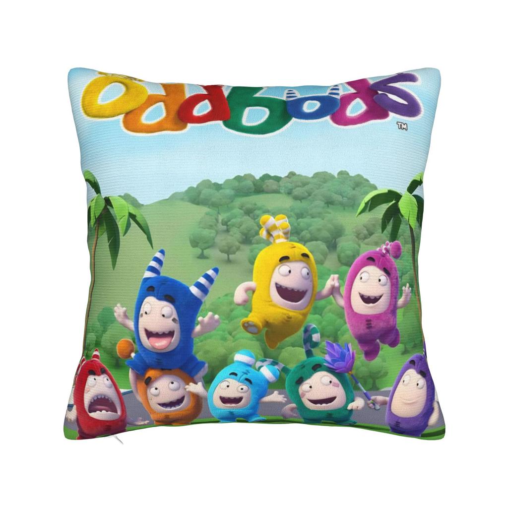 O-Oddbods Pillowcase Merch Printed Cushion Cover Decorations Throw Pillow Case Cover Home Multiple Sizes