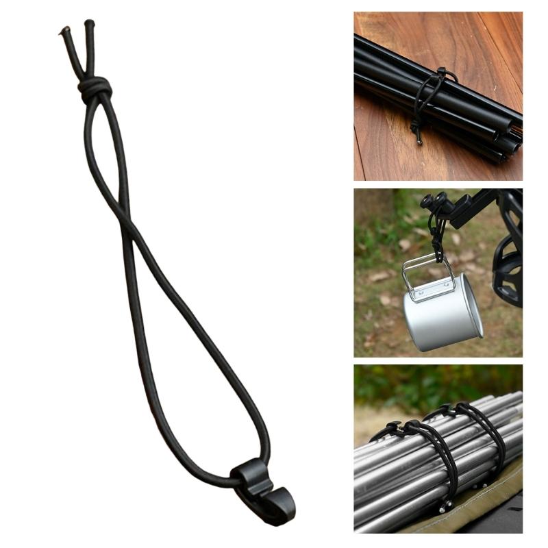 Универсальный зажим для крепления шнура с регулируемой длиной и механизмом быстрого отпускания для организации туристического снаряжения