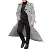 Men's British Street Style Long Trench Coat - Autumn/Spring Hot Seller