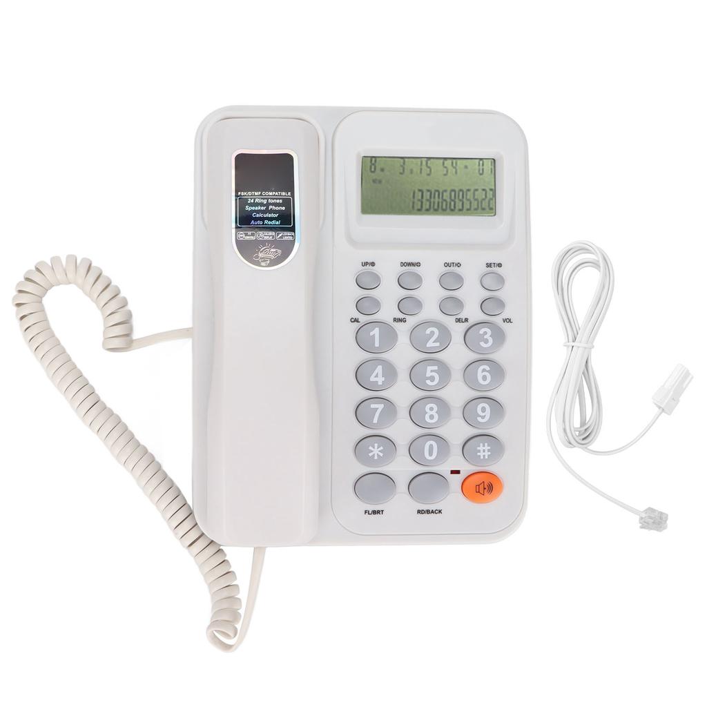 KXT2027CID Проводной Телефон Caller ID Полу-громкая связь 24 Мелодии Стационарный Телефон с Дисплеем для Отеля(черный )