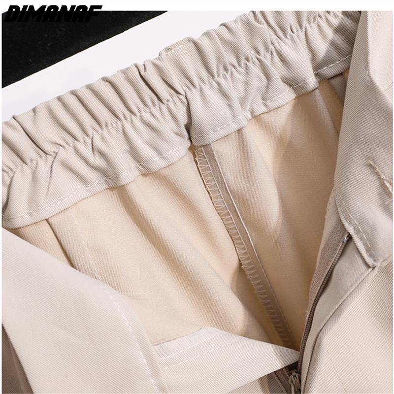 Dimanaf Летний стиль Брюки гаремы с высокой талией из хлопка оверсайз с эластичной застежкой