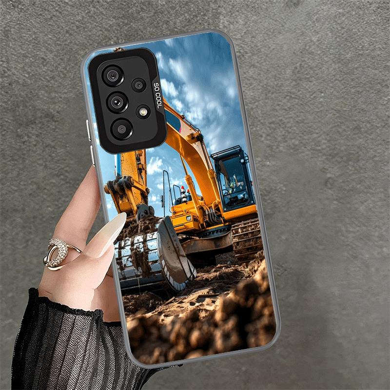 Крутой мягкий чехол для телефона с экскаваторами для Samsung A17 A16 A15 A14 A13 A57 A56 A55 A54 A53 A37 A36 A35 A34 A33 A26 A25 A24 A2