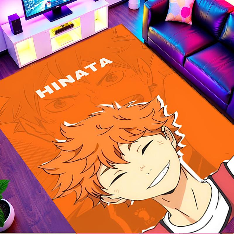 Haikyu Print Rug, Washable Floor Carpet, For Entryway Dorm Laundry Room Office Study, Home Decor Birthday Christmas Gift