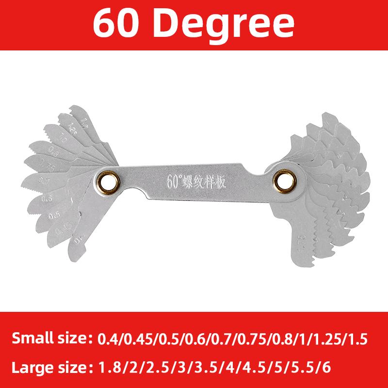 55/60 градусов метрическая резьба пробка калибр имперский зубчатый винт калибры шага углеродистая сталь измерительный инструмент метчик резьба измерение