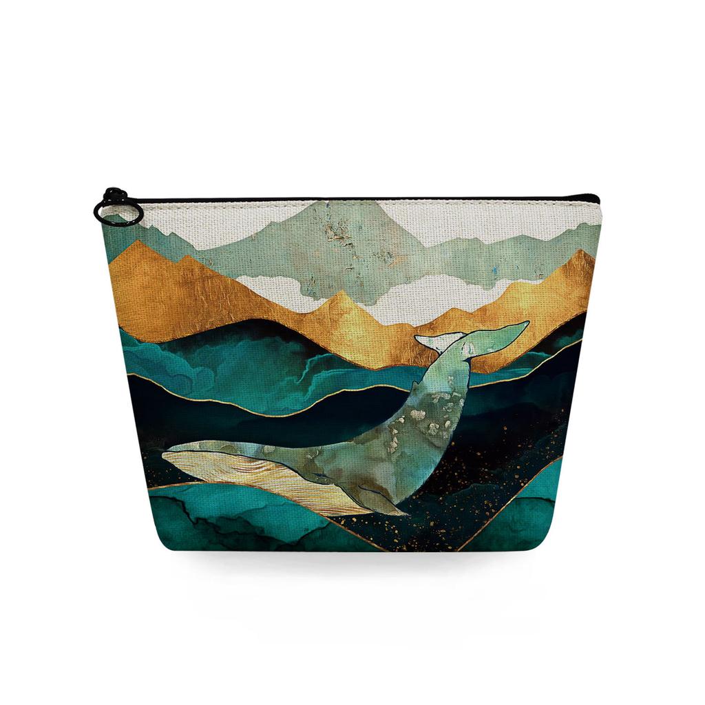 Women Landscape painting Print Cosmetic Bag Toiletries Organize Travel Storage Case 6753 KTB