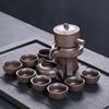 Purple Clay Stone Grinding Semi-automatic Tea Set,creative Kung Fu Tea Hot Sales of teaware.Creative Tea Ceremony Supplies