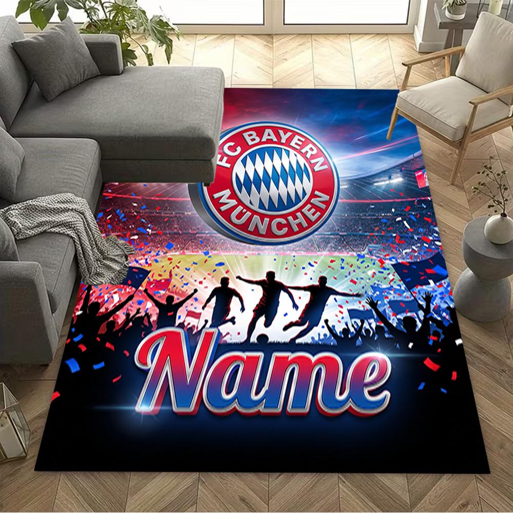 Fc Bayern Champions Celebration Floor Rug Office Rug Design for Dining Room Decorate room Foyer Entryway Antislip Carpet Anime Office Decor