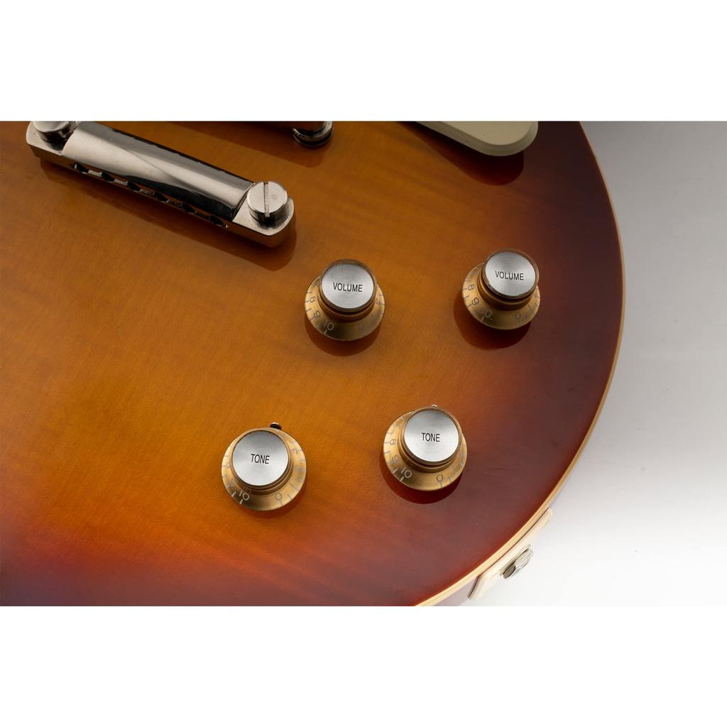 Musiclily Pro Дюймовый Стандартный Отражатель 2 2 для Гитар Les Paul/SG США, Верхняя Часть Ручек, Громкость, Тон, Золотой/Серебряный (Набор 4)