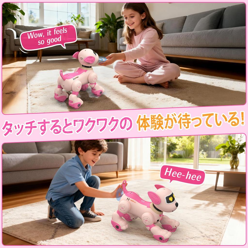 Robot Musical Voice Follows Interactive Toy for Boys and Birthday Soothing Christmas Gift for Kids and the Family Dog, Playing, Programmable,
