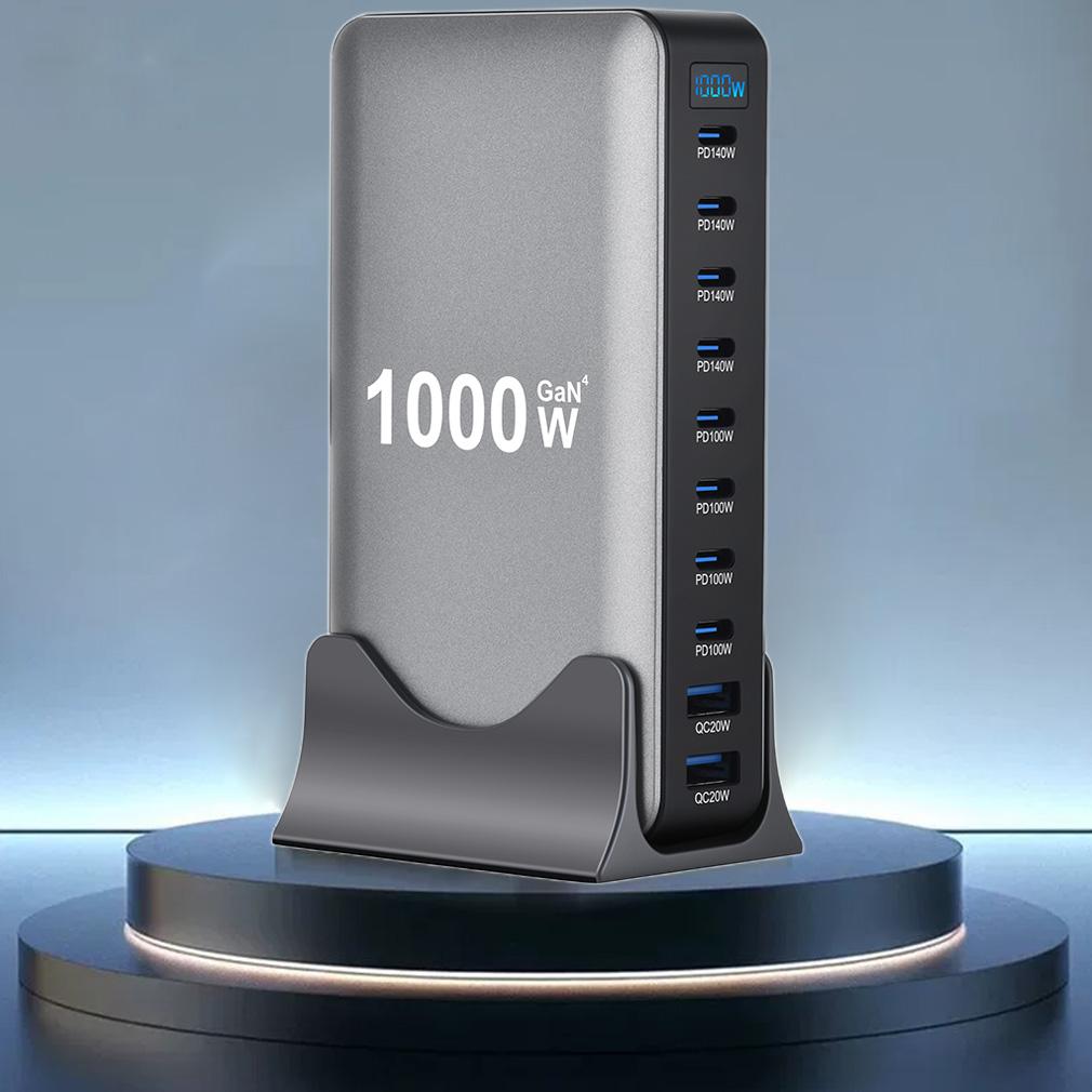 Горячий 1000 Вт / 950 Вт GaN Быстрое зарядное устройство USB-C PD3.1 Настольная станция быстрой зарядки Адаптеры для iPhone 17 Samsung MacBook Дропшиппинг