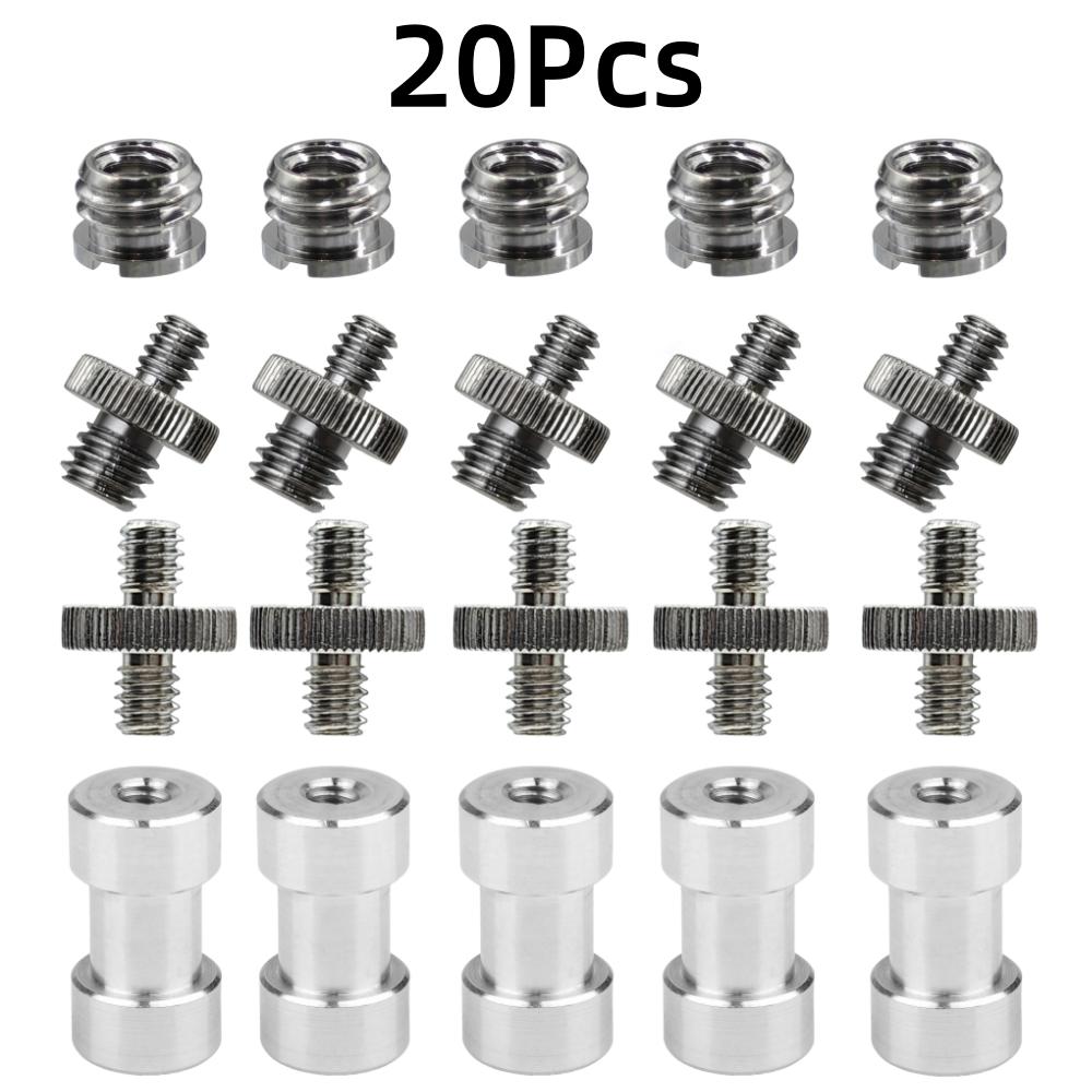 Male To Female Mount Screw Kit 1/4" to 3/8" Screw Convert Adapter Camera Screw Nut Set Monopod