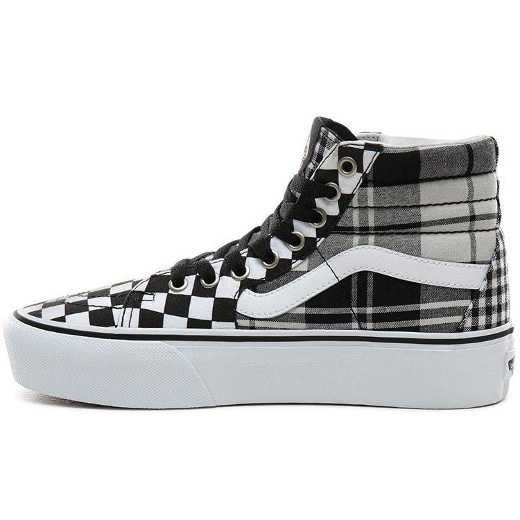 Vans SK8 Клетчатые Шахматные Платформа 2.0 Высокие Кеды для Скейтборда Унисекс Черный Белый VN0A3TKNVYD