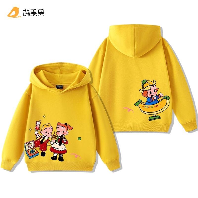 Детские толстовки с мультяшным принтом OSAMU GOODS Harajuku, повседневная мода, осенне-зимние виды спорта на открытом воздухе, теплые топы с длинным рукавом