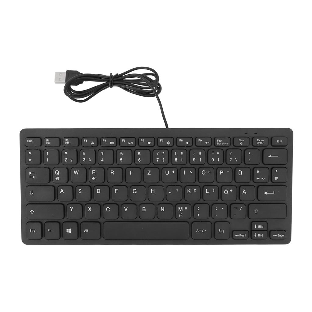 78 Keys Language Ultra Thin Keyboard Plug and Play Splash Proof USB Wired Compact Keyboard for