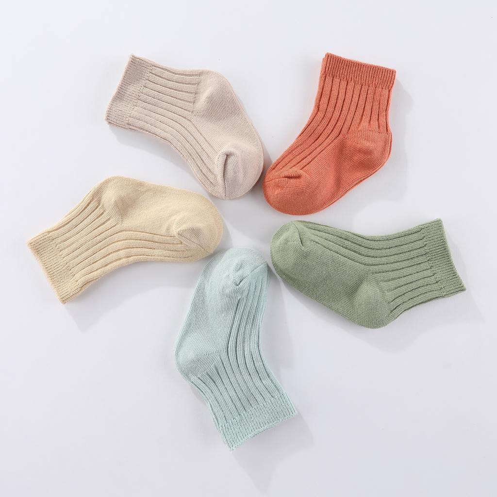 KIDDIEZOOM 5 пар тонких хлопковых носков-поло для маленьких мальчиков и девочек, детские короткие носки для малышей 0-12 месяцев, нескользящие летние дышащие детские носки
