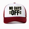 Кепка с буквенным принтом "No Days Off" для мужчин, простая, модная, летняя, дышащая, тракер, регулируемая, snapback