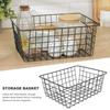 With Built-in Handle Iron Wired Basket Hollow Vegetable Fruit Snack Holder  for Bathroom Kitchen