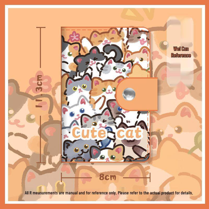 Korean Style Leather Card Holder: Women's Large Capacity Anti-Magnetic Purse with Multi-Card Slots and Coin Storage.