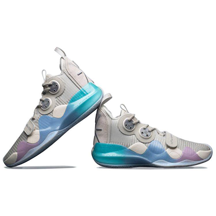 Li Ning WOW 8 Way Of Wade 8 Износостойкие Дышащие Высокие Баскетбольные Кроссовки Мужские Сахарная Вата ABAP113-9