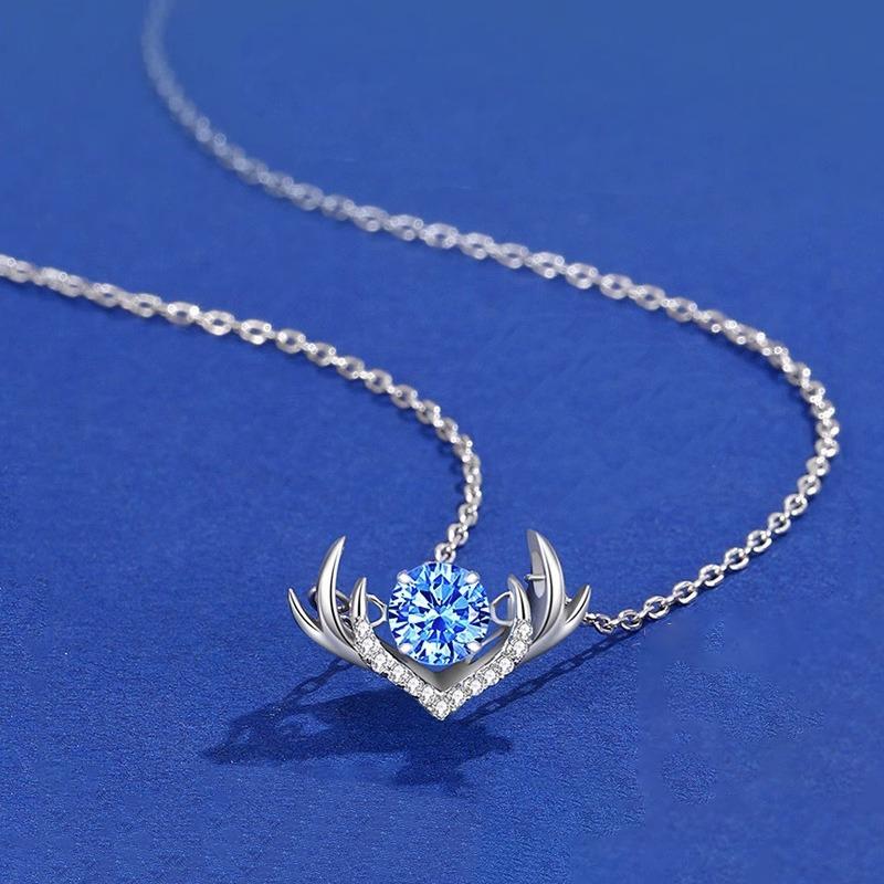 S925 Стерлинговое Серебро Олень Имеет Твое Умное Ожерелье Женское Летнее Легкая Роскошь Ниша Бьющееся Сердце Кулон Лось Ключичная Цепочка