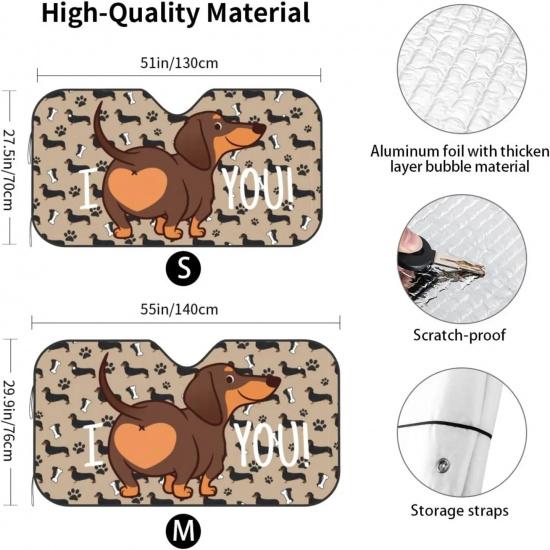 Car Windshield Sunshade Dachshund Dog Sun Visor Protector Front Window Shade Sunshade Block Uv Rays Protector Your Vehicle